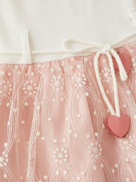 Elbise Beyaz Pembe